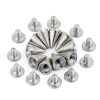 Silver Cone Studs DIY 10pcs Metal Punk Screw Rivets for Shoes & Bags-0