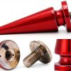 Metal Rivet Set 10x26mm Red Studs with Screws DIY Leather-5