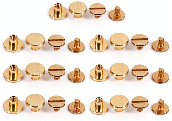 Solid Brass Button DIY 5/6mm & 5/8mm Studs for Luggage, Shoes, Hats-1