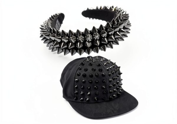 1 Yard Plastic Black Spikes Meyeyaia Rivet Studs for DIY Clothing-4