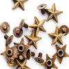 Bronze Star Studs 50 Set Garosa 14mm Chicago Screw Rivet for Apparel-0
