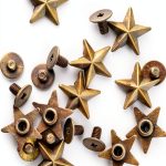 Bronze Star Studs 50 Set Garosa 14mm Chicago Screw Rivet for Apparel-0