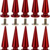 Metal Rivet Set 10x26mm Red Studs with Screws DIY Leather-0