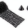1 Yard Plastic Black Spikes Meyeyaia Rivet Studs for DIY Clothing-1