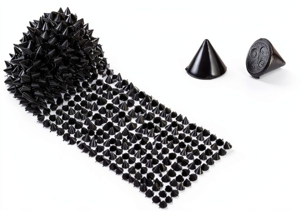 1 Yard Plastic Black Spikes Meyeyaia Rivet Studs for DIY Clothing-1