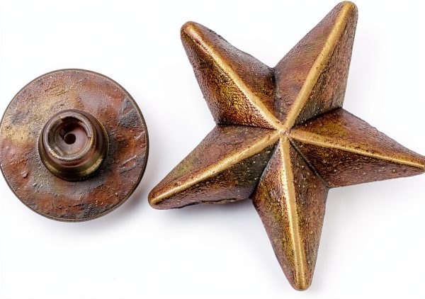 Bronze Star Studs 50 Set Garosa 14mm Chicago Screw Rivet for Apparel-4