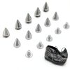 Silver Cone Studs DIY 10pcs Metal Punk Screw Rivets for Shoes & Bags-4