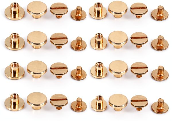 Solid Brass Button DIY 5/6mm & 5/8mm Studs for Luggage, Shoes, Hats-0